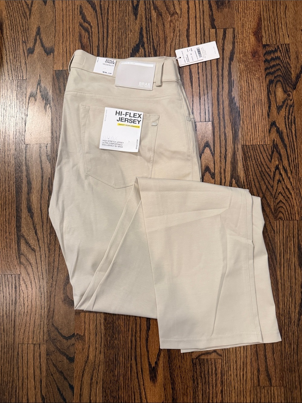NWT Brax Hi-Flex Jersey Men's Pants in Beige